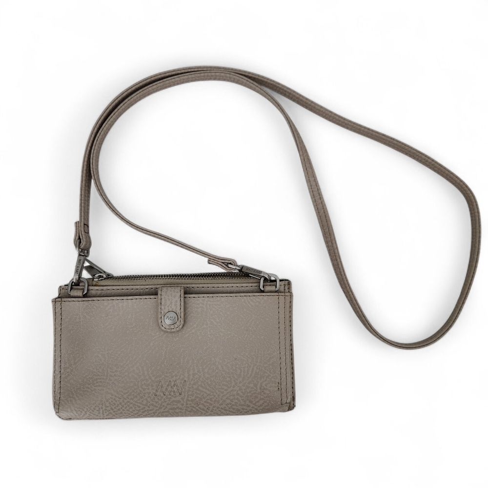 MATT & NAT taupe crossbody wallet bag vegan leather
